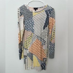 Topshop size 6 jewel pattern bodycon dress